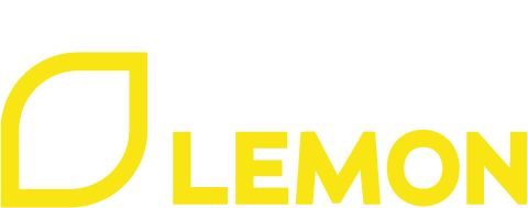Social Lemon logo wit met geel 